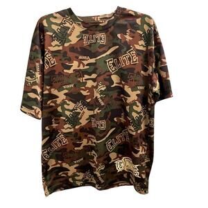 MMA Elite Camo AOP Short Sleeve Lightweight Shirt Active Performance Mens Medium